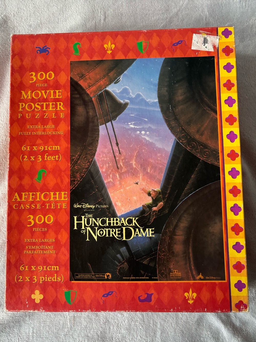 Hunchback of Notre Dame 300 Piece Movie Poster Puzzle - SEALED